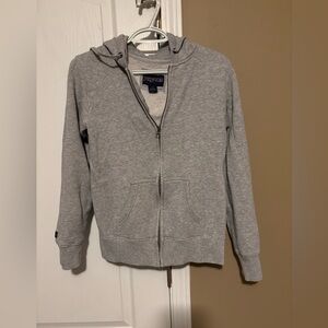 Jansport Light Gray Full-Zip Hoodie Size Medium junior.